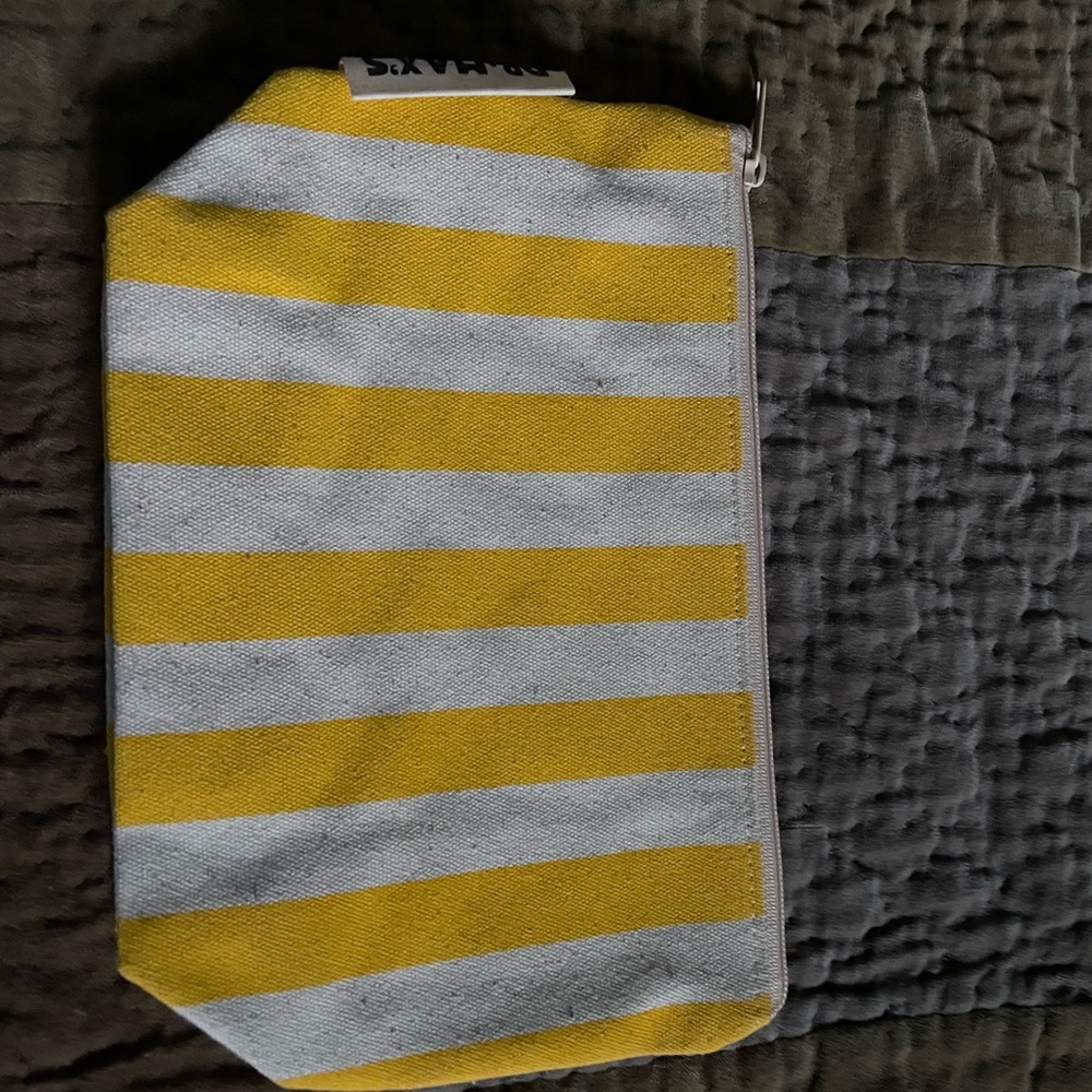 Dr.Max’s Striped Yellow Organic Cotten Zipper Bag